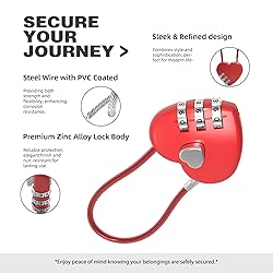 UP Security Small Combination Padlock, Cable Locks