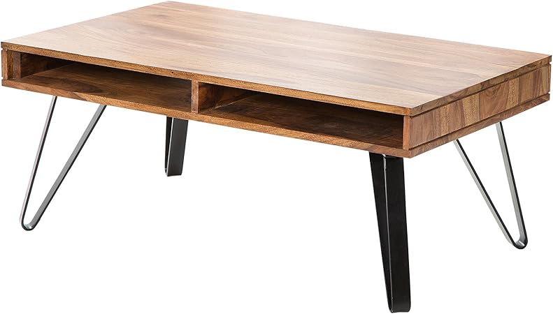Table Basse Industrielle 100 Cm Lofty Amazon Fr Cuisine Maison