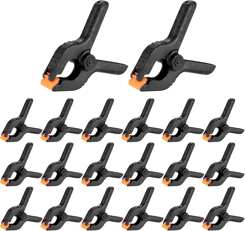 Xiaomoyu 20 Pcs 2 In Nylon Spring Clamps Heavy Duty Woodworking Clips