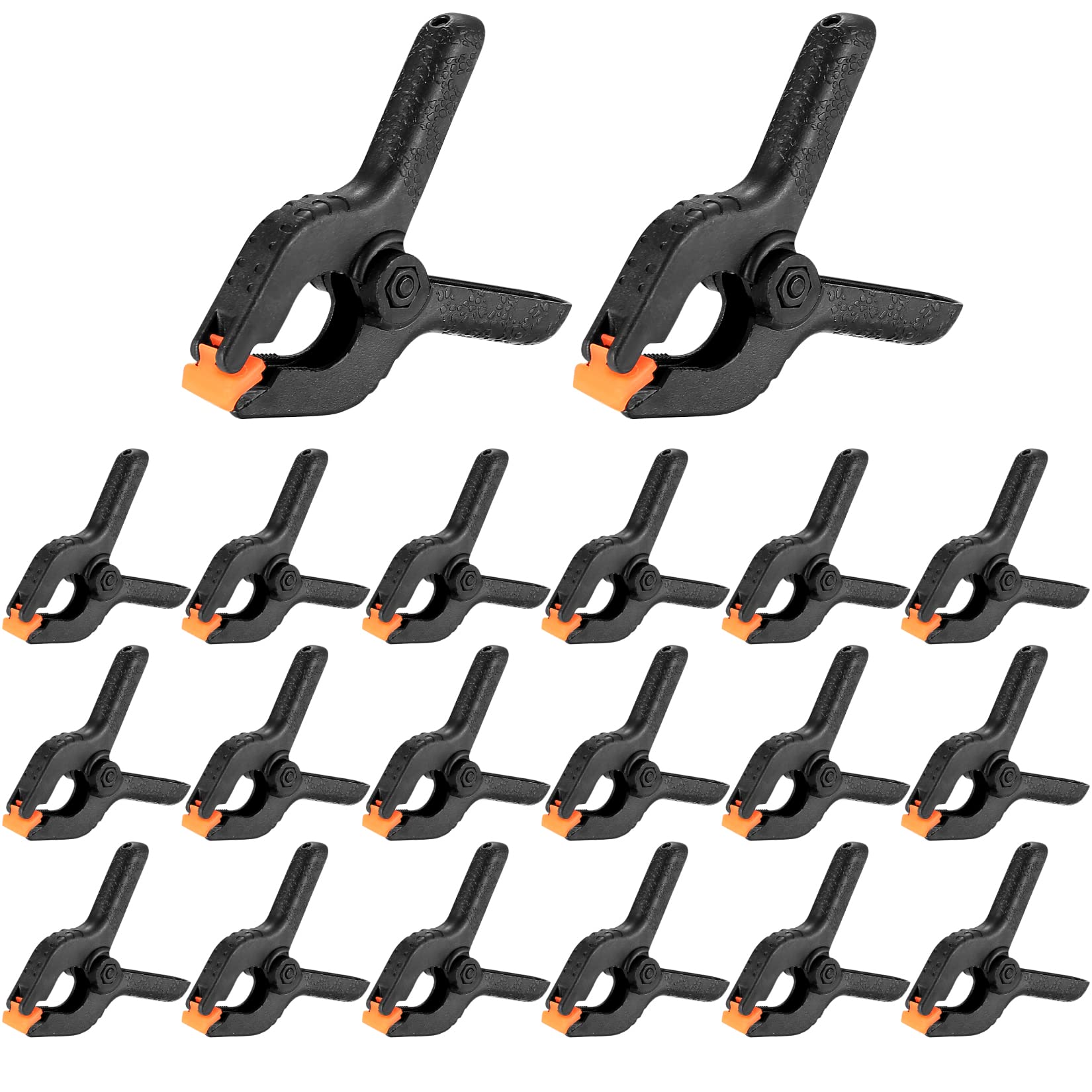 20 Pcs Spring Clamps, 2 inch Heavy Duty Nylon Plastic Grip Spring Clips Clamps, Woodworking Tension Clamp for DIY Projects, Photo Studios, Photo Background