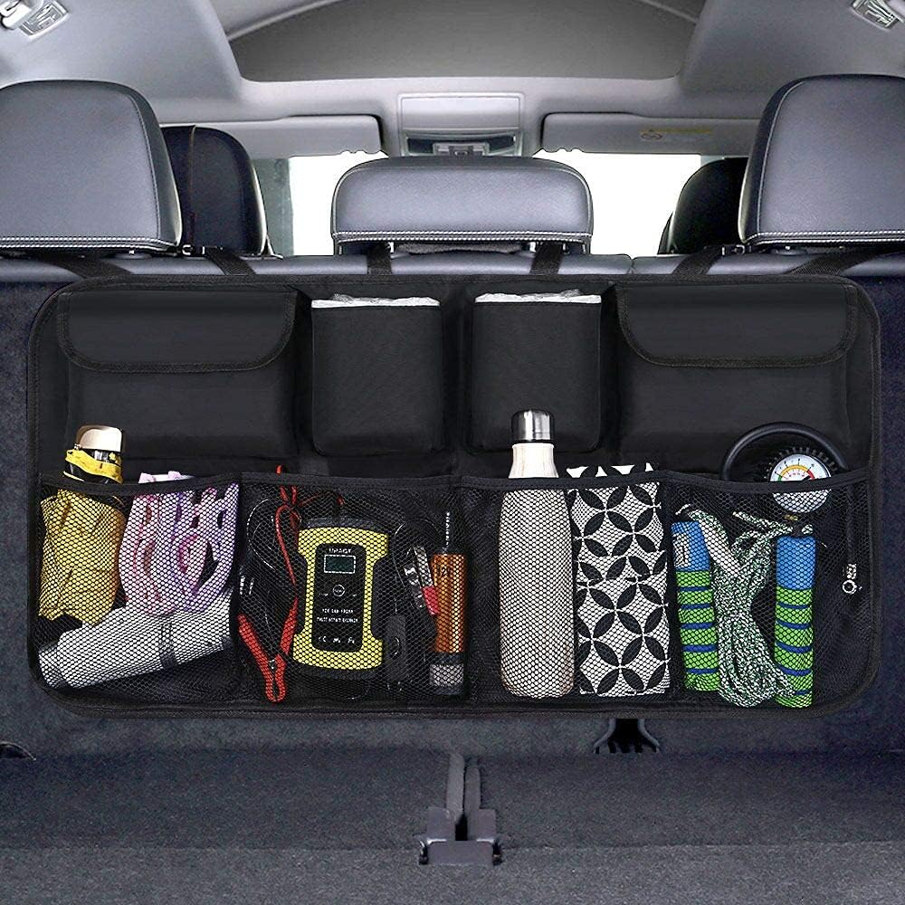 URAQT Car Boot Organiser Waterproof Kick Mats SUV Backseat Organizer