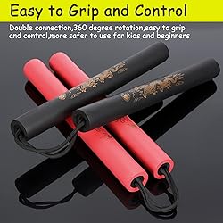 MSGumiho Nunchucks Cord Nunchakus Safe Foam Rubber