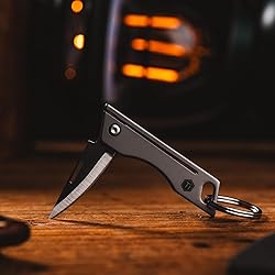 KeyUnity KK06 Mini EDC Pocket Knife, Small Titanium