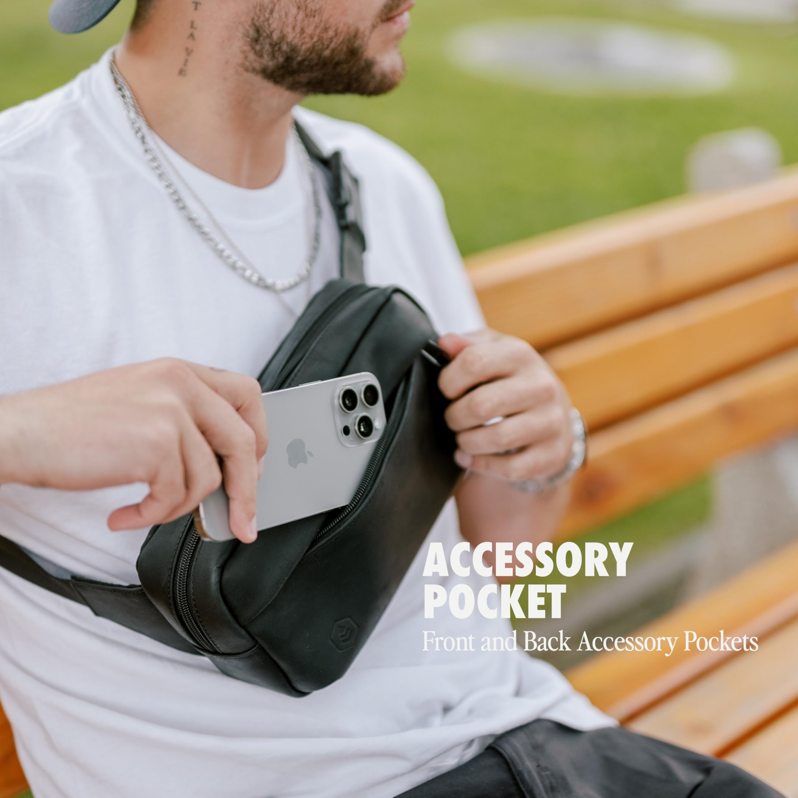 Evergreen Legacy Compact Camera Sling/Genuine Leather/Cross-body Bag/Compatible with Fujifilm X100 Series, X-Pro 3, XT4, Leica M6