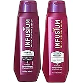 INFUSIUM Shampoo & Conditioner Repair & Volumize, Repair/Nourish/Renew, with Collagen, Building Peptides & Hyaluronic Acid for Dry & Damaged Hair, 13.5 FL OZ (400 mL) Per Bottle - One Set