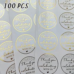 100 x Thanks For Celebrating With Me With Us Labels