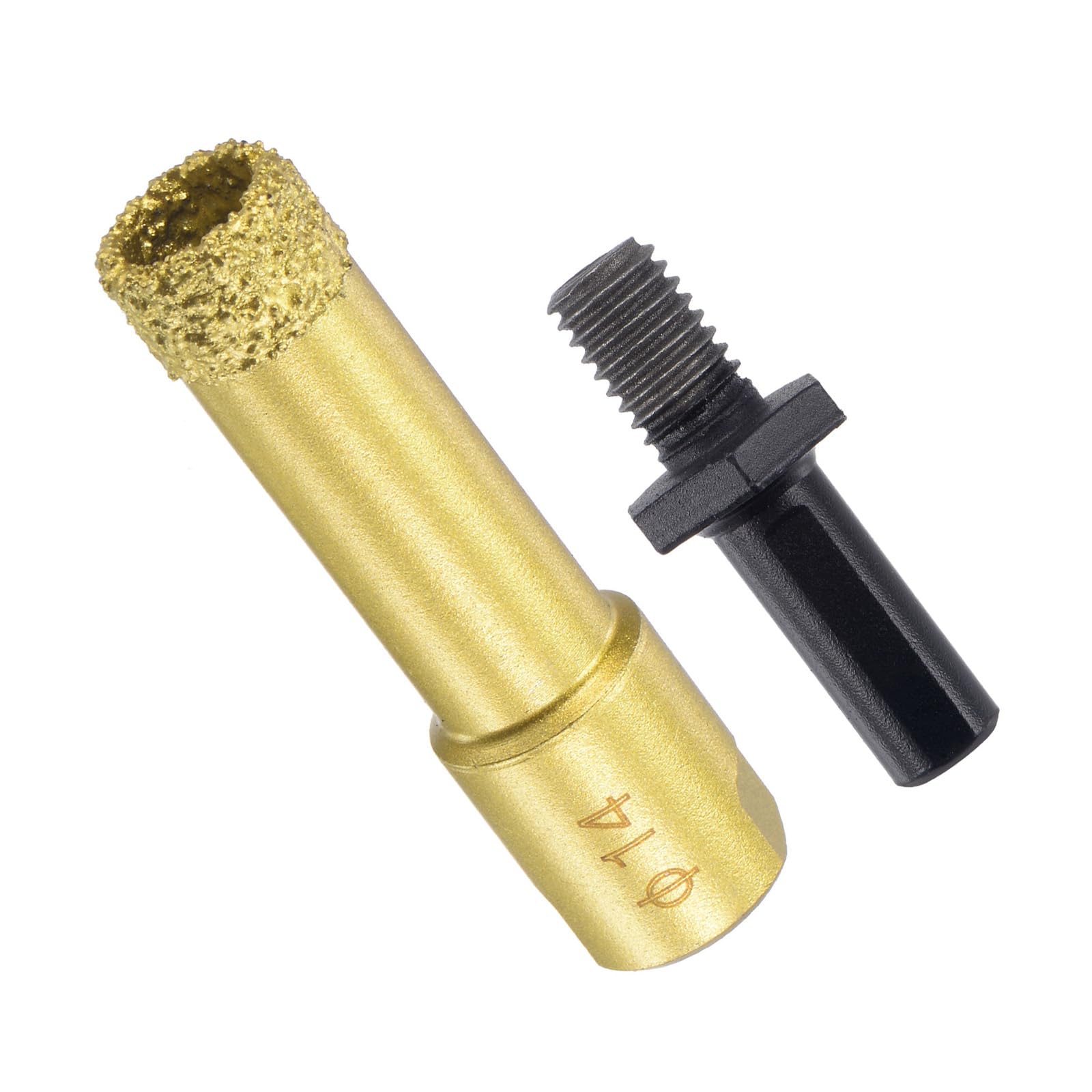 CoCud Diamond Drill Bits Set, 14mm Cutting Diameter, Brazed Diamond Core Drill Bits with M10 Arbor Adapter - (Applications: for Tile Ceramic Marble Stone Glass) — image 1