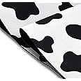 2mm Cow Print Neoprene Fabric, Scuba Wetsuit Material for Sewing, Thin Foam Rubber Sheets (Cow Print, 1' x 4')