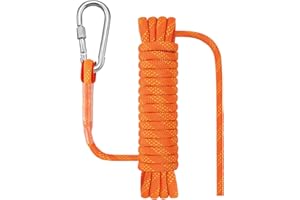 Dokumaru Outdoor Rope for Marine, Hunting, Boating, Fishing, Rafting, Camping, Hiking, Anchor, Mooring, Floating, Dock Lines, Kayak, Canoe, Rescuing, Knotting Practice 5/16 in x 15 ft Orange