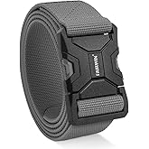 FAIRWIN Tactical Belt Men, 1.5" Stretch Nylon Web Military Hiking Rigger Work Belts with Quick-Release Seatbelt Buckle