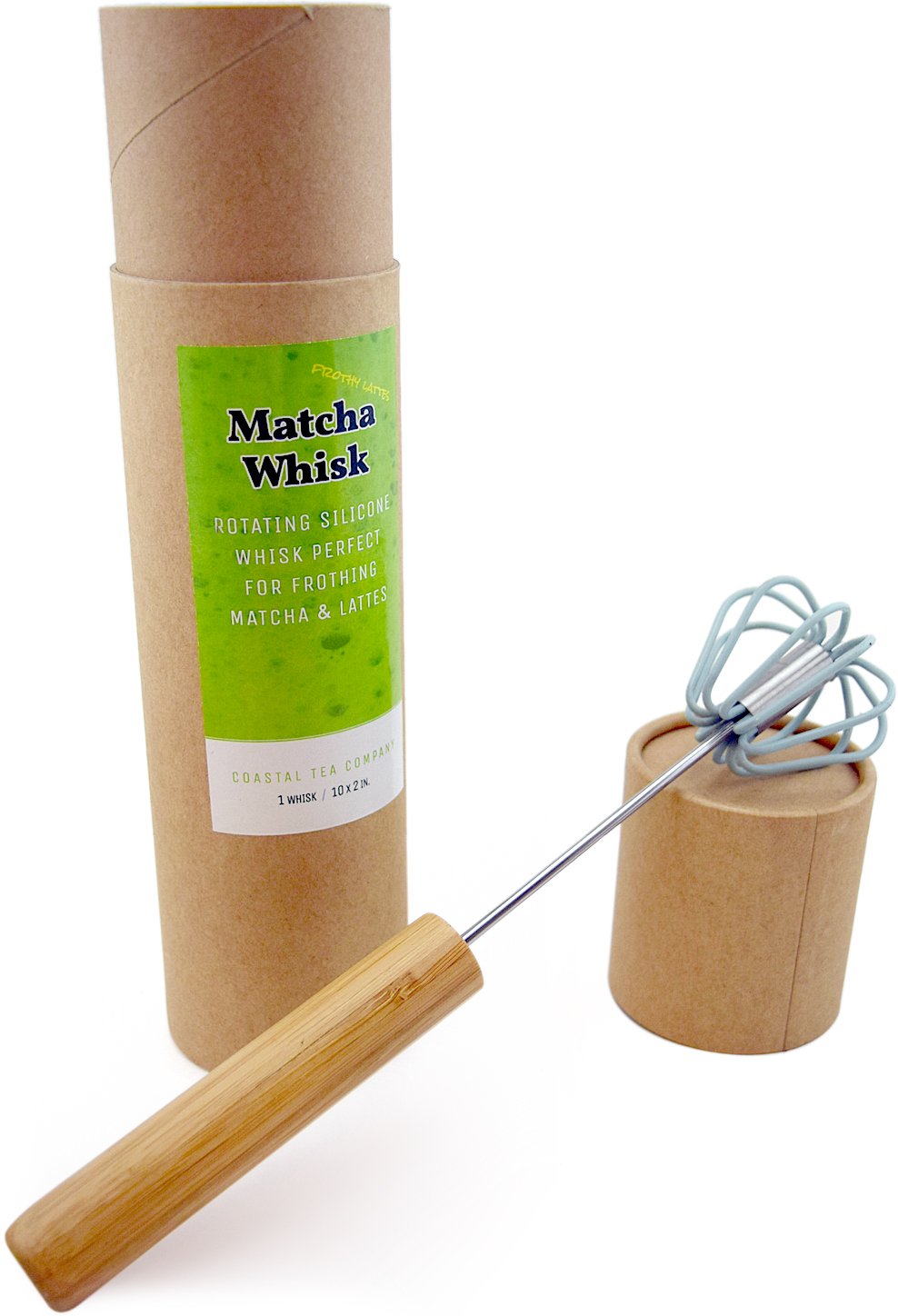 Coastal Tea Rotating Matcha Whisk, Chasen Alternative, Green Tea Mixer