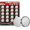 Tanatare 20 Pack CR2032 Batteries, 3V Lithium Button Coin Cell with 3-in-1 Mini Screwdriver for Electronic Devices, 5 Year Shelf Life