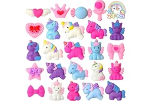 UUSYCUN 24PCS Unicorn Mochi Squishy Toys for Party Favors, Unicorns Mochi Squeeze, Valentine Squishies Toys for Stress Relief, Kids, Pinata Stuffers, Gifts, Goodie Bags, Reward, Valentine's Day