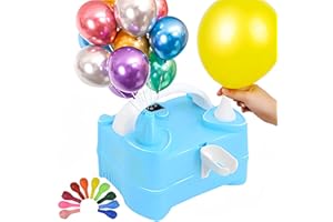 Electric Balloon Pump Kit,Dual Nozzle Air Pump for Balloons Inflator,Balloon Blower Inflator for Party, Birthday, Wedding Dec