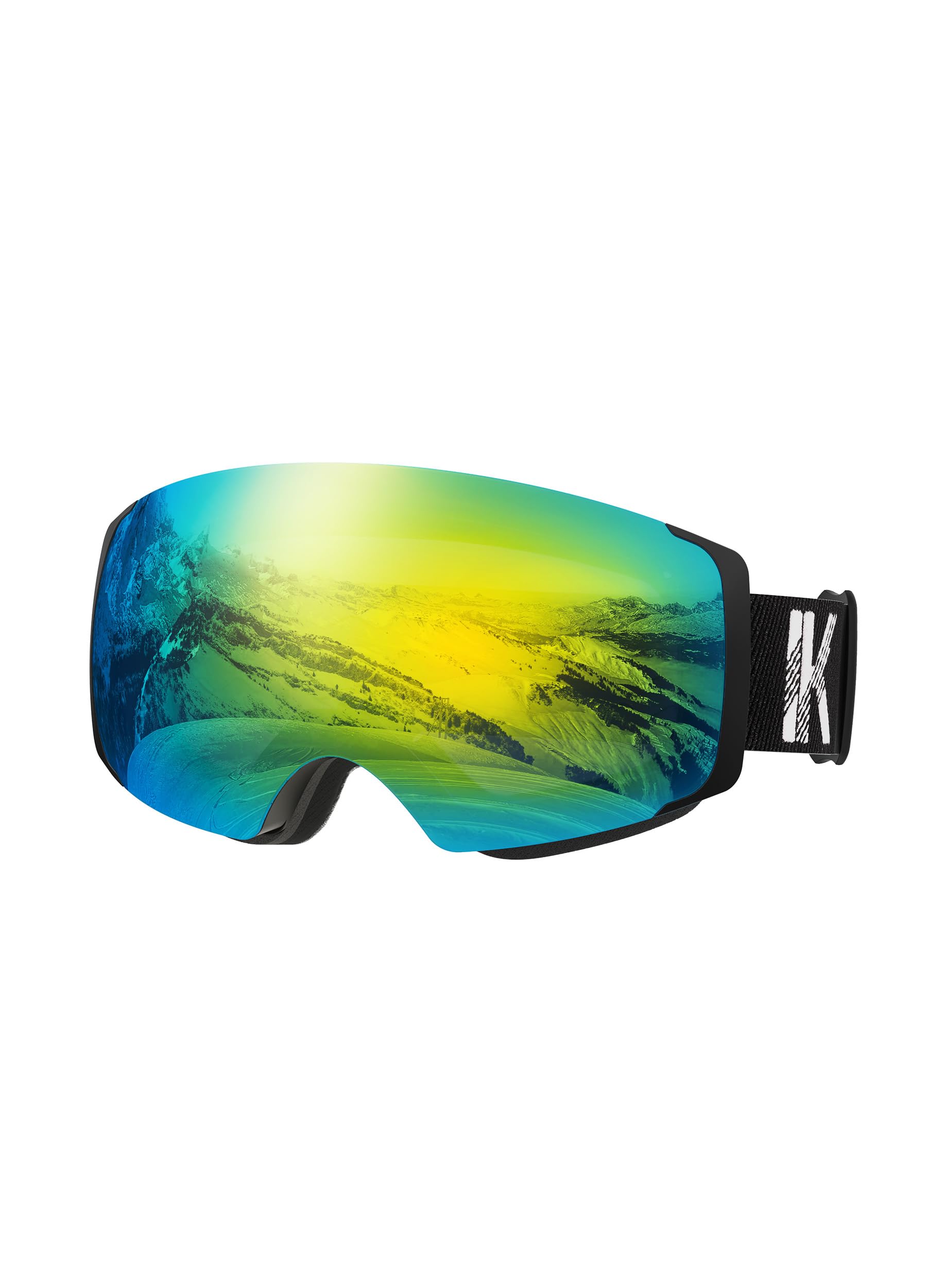 Photo 1 of Ski Goggles, Interchangeable Magnetic Lens Snow Goggles, OTG Anti Fog Snowboarding Goggles for Women Men Adult Youth SGS Approved - RevoGold 18%