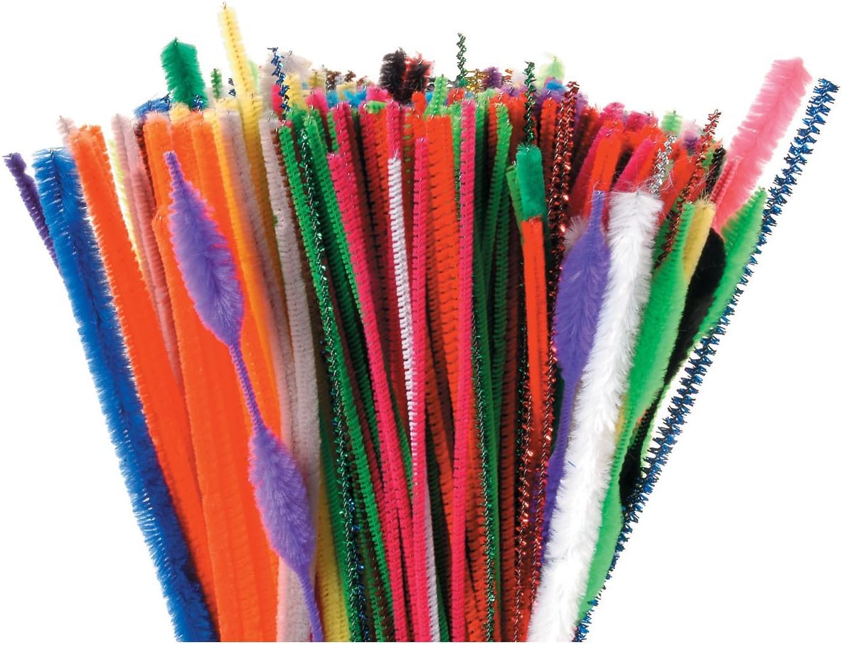 Darice 10843-99 350-Pack Chenille/Tinsel and Bump Chenille Stems, 12-Inch, Assorted