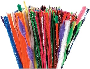 Darice 10843-99 350-Pack Chenille/Tinsel and Bump Chenille Stems, 12-Inch, Assorted
