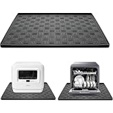 Dishwasher Mat, 24" x 20" Silicone Leak-Proof Drain Pan and Drip Tray, Waterproof Floor Protector for Kitchen, Portable, Countertop &amp; Mini Dishwashers