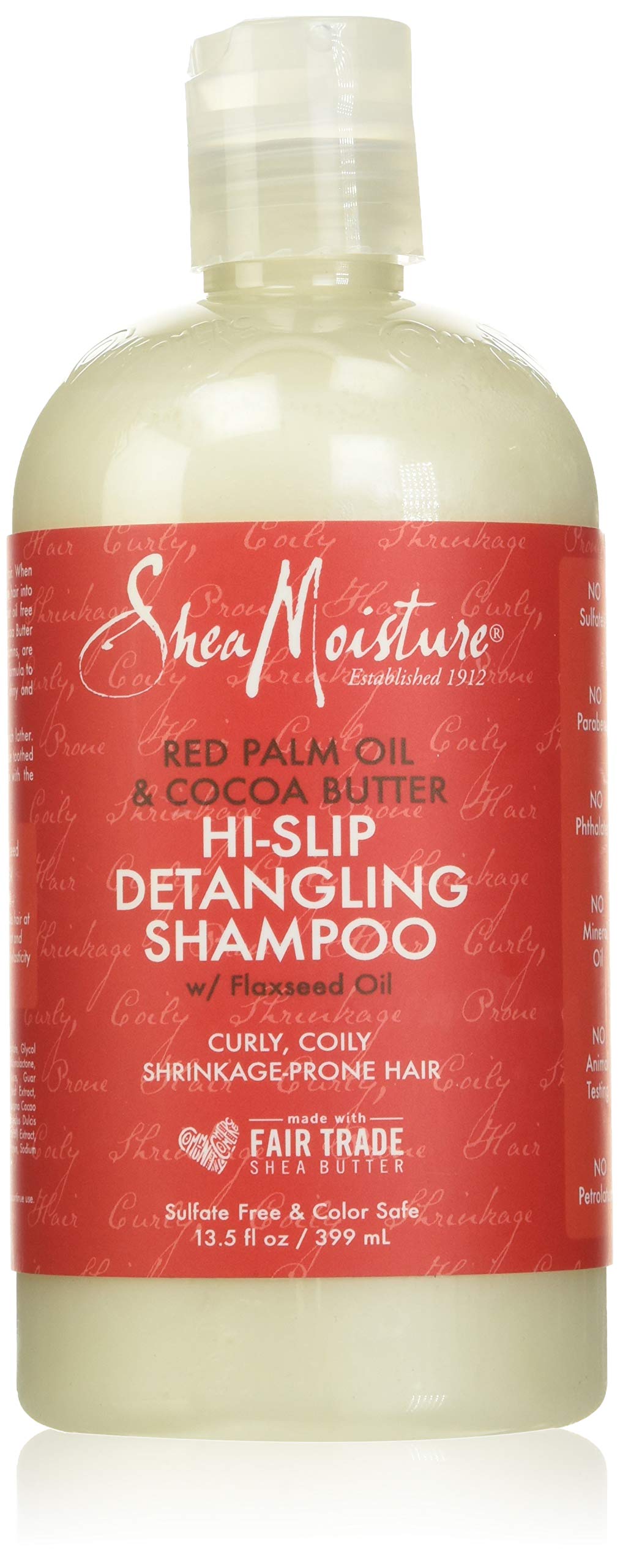 Shea Moisture Red Palm Oil and Cocoa Butter Detangling Shampoo, 13.5 oz