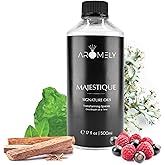 Aromely Diffuser Oil Majestique a Sophisticated Blend of Bergamot, Sandalwood, Oud, Jasmine, Saffron, Sweet Berry, Oakmoss, and Vanilla Creating an Exquisite Fragrance for Scent Diffusers - 500ml