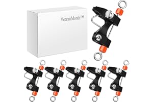VercanMonth 6 Pcs Outrigger Release Clips Downrigger Release Clips with Adjustable Tension Planer Board Clips Downrigger Fishing Kite for Trolling Offshore Fishing Accessories