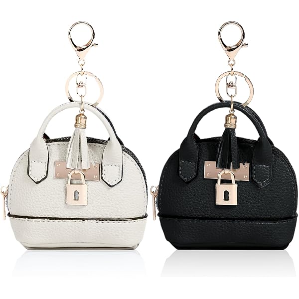 Arvintas Mini-Make-up-Tasche Mit Spiegel – 4 Stück, Bunt, Als Schlüsselanhänger Oder Taschenaccessoire
