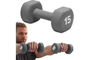 Gaiam Neoprene Dumbbell Hand Weight (Sold in Singles) – Non-Slip Free Weight for Home Gym, Fitness & Strength Training – Durable Exercise Dumbbell for Women & Men