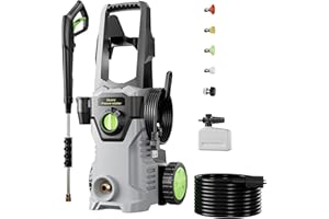 Pressure Washer, 4500PSI 2.8 GPM Max Power Washer with Foam Cannon Electric Pressure Washer 48FT for Cars, Fences, Patios, De