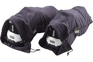 Lewis N. Clark Nylon Drawstring Travel Shoe Bags + Covers for Women & Men, 2 Pair, Charcoal/Black, 1 Pack