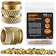 HANGLIFE Heat-Set Threaded Inserts, M2 Heat Set Insert for 3D Printing Components and Plastic Parts - Brass Metric Knurled Nuts (100 Pieces)