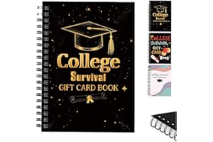 College Survival Gift Card Book, 7 X 5 Inches Graduation Gifts Card Books, Birthday Care Package Cash Holder, Surprises on Ev