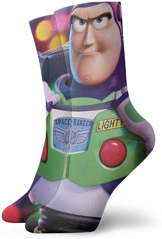 LZMM Cartoon Toy Story Buzz Lightyear Socks Crew Funny Casual Unisex
