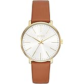BUREI Women Wrist Watches Fashion Minimalist Analog Leather Quartz Waterproof Watches for Women