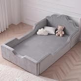 oaskys Toddler Floor Bed, No Assembly Needed Toddler Bed for Ages 3-8, Super Soft Frameless Foam Design with Removable Machine Washable Cover, Low to Ground Camas para Ni&ntilde;os Bed