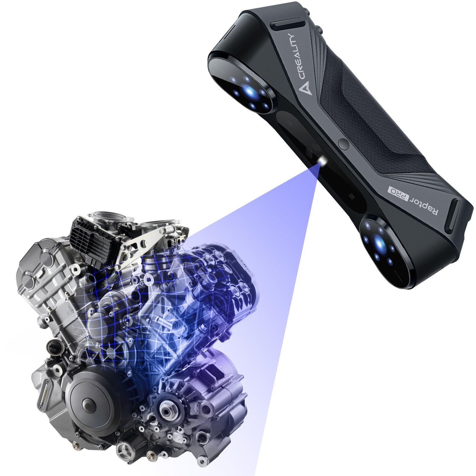 Photo 1 of *SEE CLERK NOTES* Creality 3D Scanner Raptor Pro for Automotive & Engineering Projects with Metrology-Grade 0.02mm Accuracy,22+7 Blue Laser, Up to 60FPS Scanning Speed