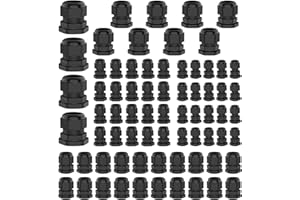 Cable Gland, Hilictokt 72PCS Waterproof Cable Glands Kit PG7 NPT 1/4" 1/2" 3/4" 1" Weatherproof Strain Relief Cord Connectors PG7/9/13.5/21/29