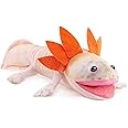 ZHONGXIN MADE Axolotl Plush - Realistic Pink Axolotl Stuffed Animal, Cute Ambystoma Creepy Amphibians Plush Toys, Unique Plush Gift Collection for Kids
