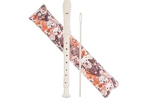 Haecsfl Recorder Instrument for Beginner Kids Adults,8-Hole Soprano Descant Recorder Music Flute with with Cleaning Rod & Leather Case For School Student Home Entertainment(2-Dense Dog)