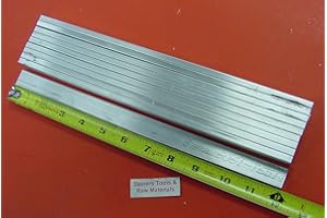 AONELAS 10 pieces 1/4" X 3/4" ALUMINUM 6061 T6511 FLAT BAR 12" long Solid .25 Mill Stock