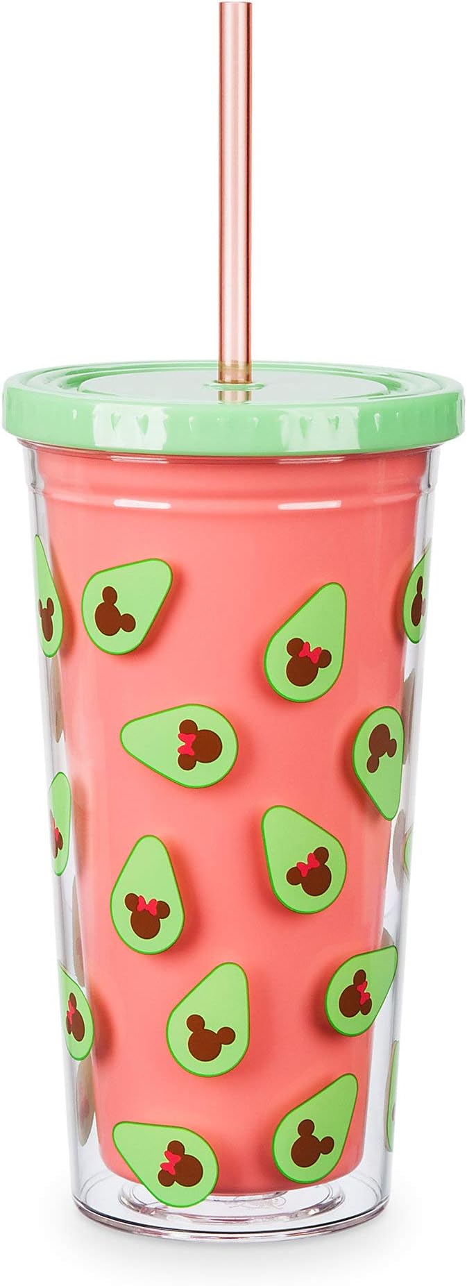 Amazon Co Jp ディズニー ミッキーとミニーマウス アボカドタンブラー ストロー付き ホーム キッチン