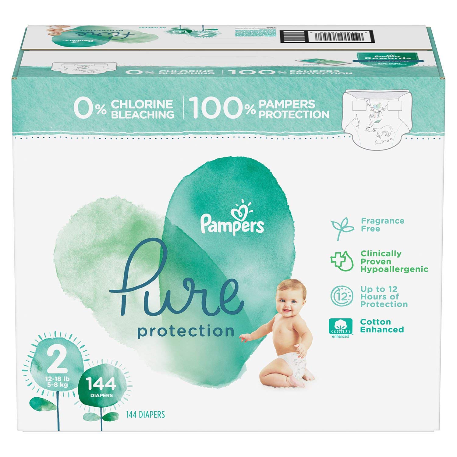 pampers pure protection diapers size