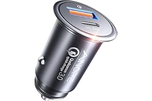 AINOPE 67.5W Super Mini Cigarette Lighter Adapter Car Charger USB C Fast Charging, All Metal PD&QC Type C Car Charger Adapter Outlet Plug Socket for iPhone 17 16 Pro Max 15 14 13 Air, Samsung Galaxy