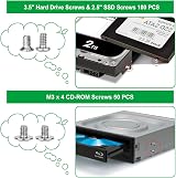 LuKaiSen 510 PCS Computer Screw Assortment Kit Standoffs #6-32 M3 M2 M5 Screws view 5