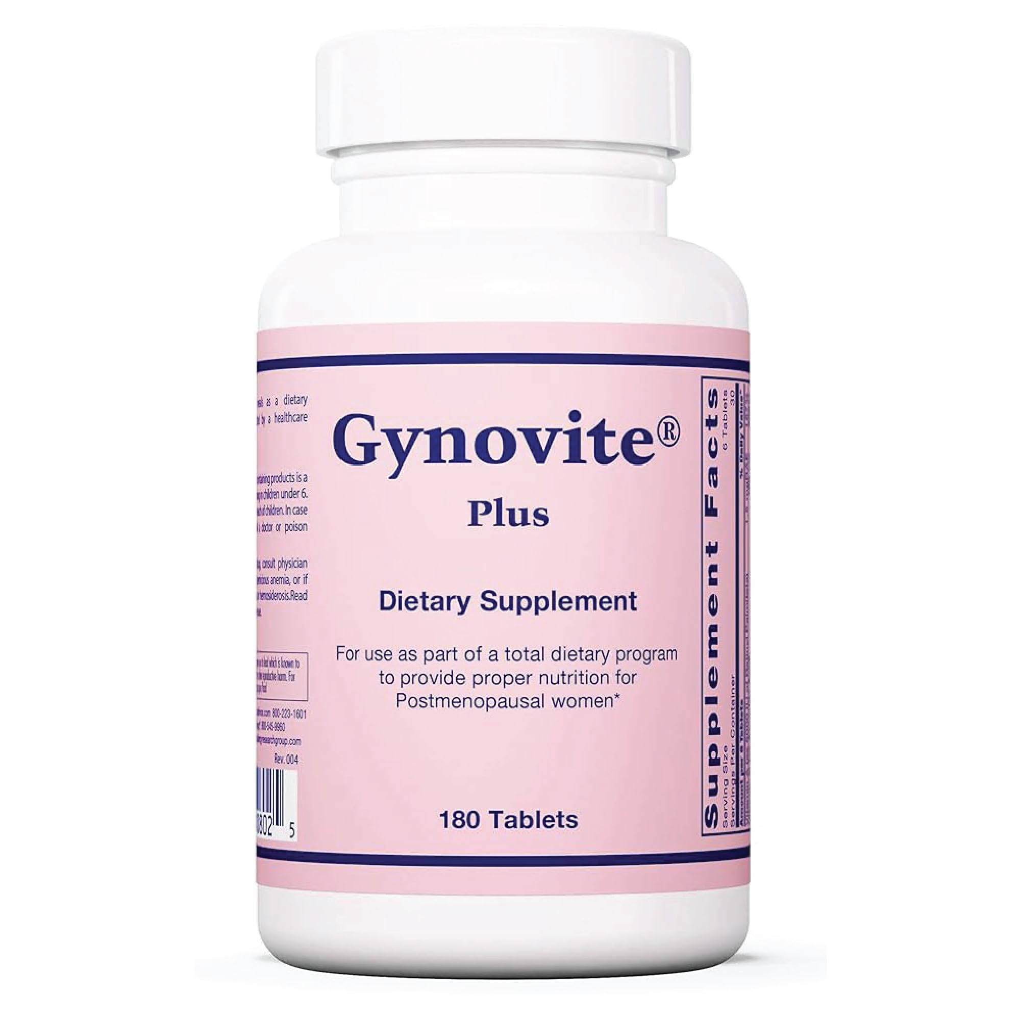 Optimox Gynovite - Menopause Supplements for Women, Post Menopause Support Vitamins for Hot Flash, Night Sweats, Women's Menopausal Comfort - 180 Tablets