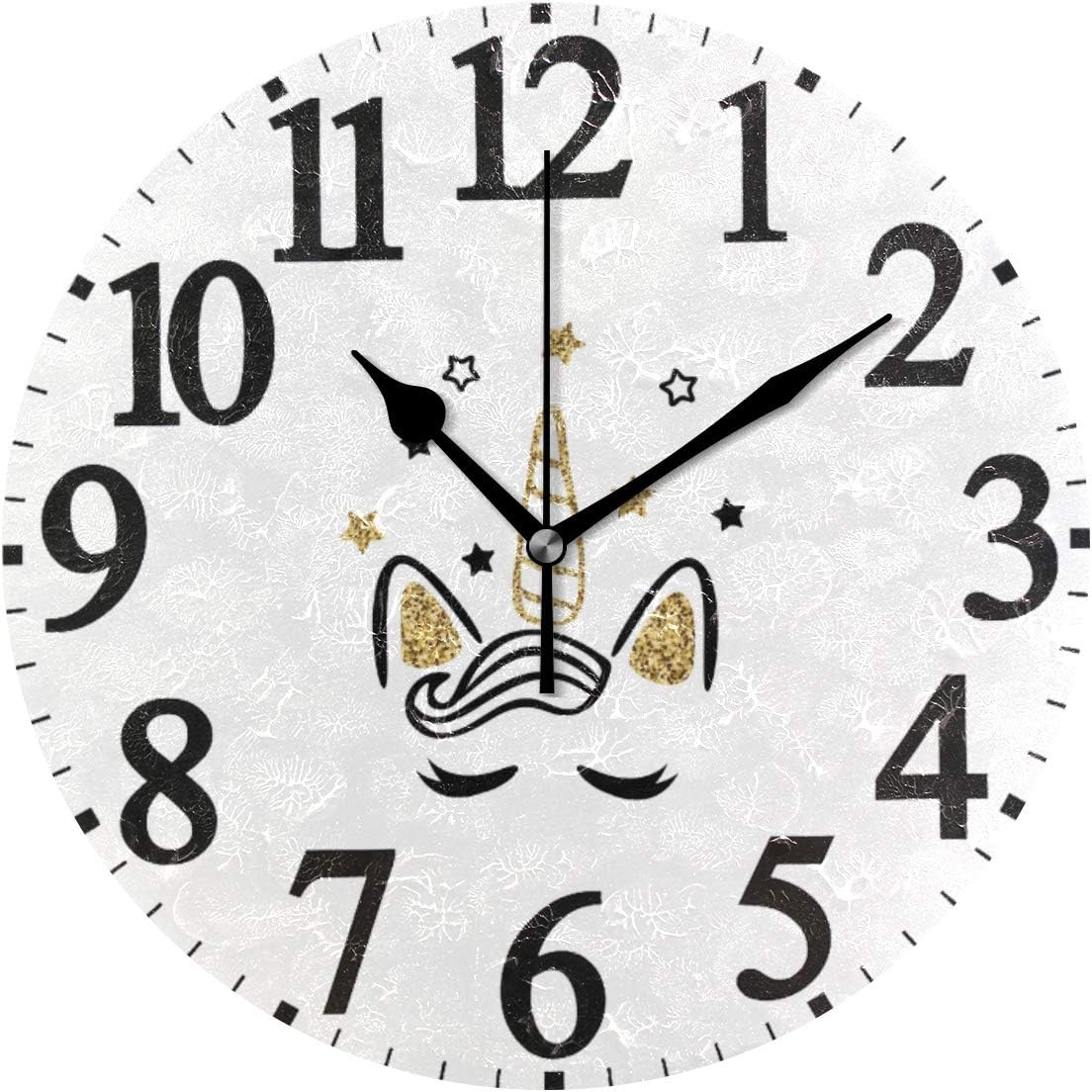 Ahomy Wolf Aurora Borealis Number Wall Clock 95 Inch Round Clock Silent Non Ticking Battery Operated Easy To Read For Home Office School Wall Clocks Home Urbytuscom