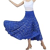 CISMARK® Elegant Sequin Ballroom Waltz Dancing Long Swing Party Skirt One Size