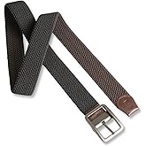 LAEZ Golf Belts for Men - Reversible Braided Belt for Jeans, Pants and Slacks, Gifts for Him (Black/Brown)