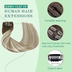 SURNEL Balayage Clip in Hair Extensions Human Hair