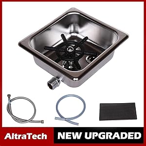 AltraTech Glass Rinser 12.8’’ / 6.9’’ Pitcher Rinser For Seaming Pitcher Stainless Steel Glass Washer For Beer Glass（Accessories Included） (6.9’’x 6.4’’)