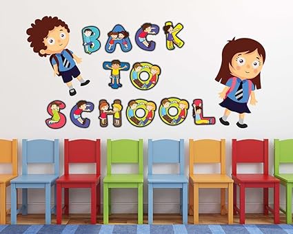 Luke and Lilly Kids and School Design Vinyl Wall Sticker (90 * 45cm)